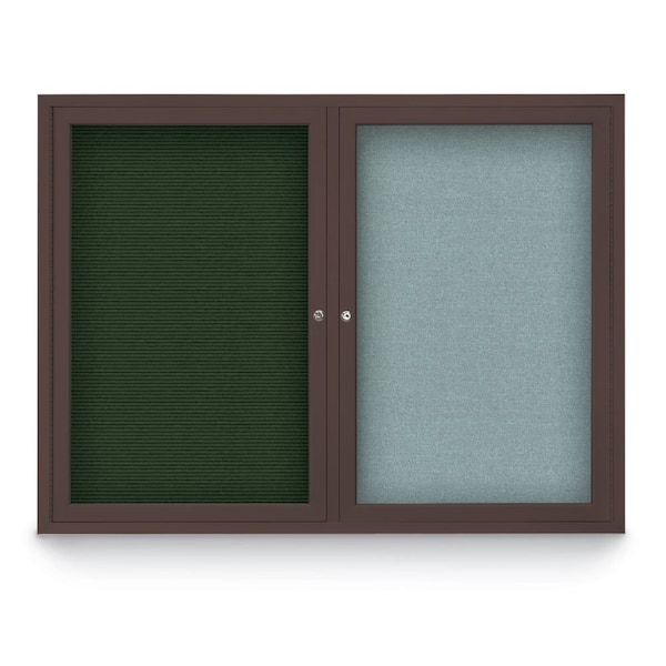 Corkboard, Burgundy/Bronze, 36" x 36"